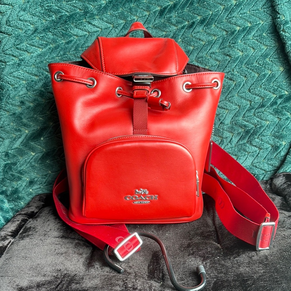 Coach Red Backpack with Sleek Design and Premium Craftsmanship